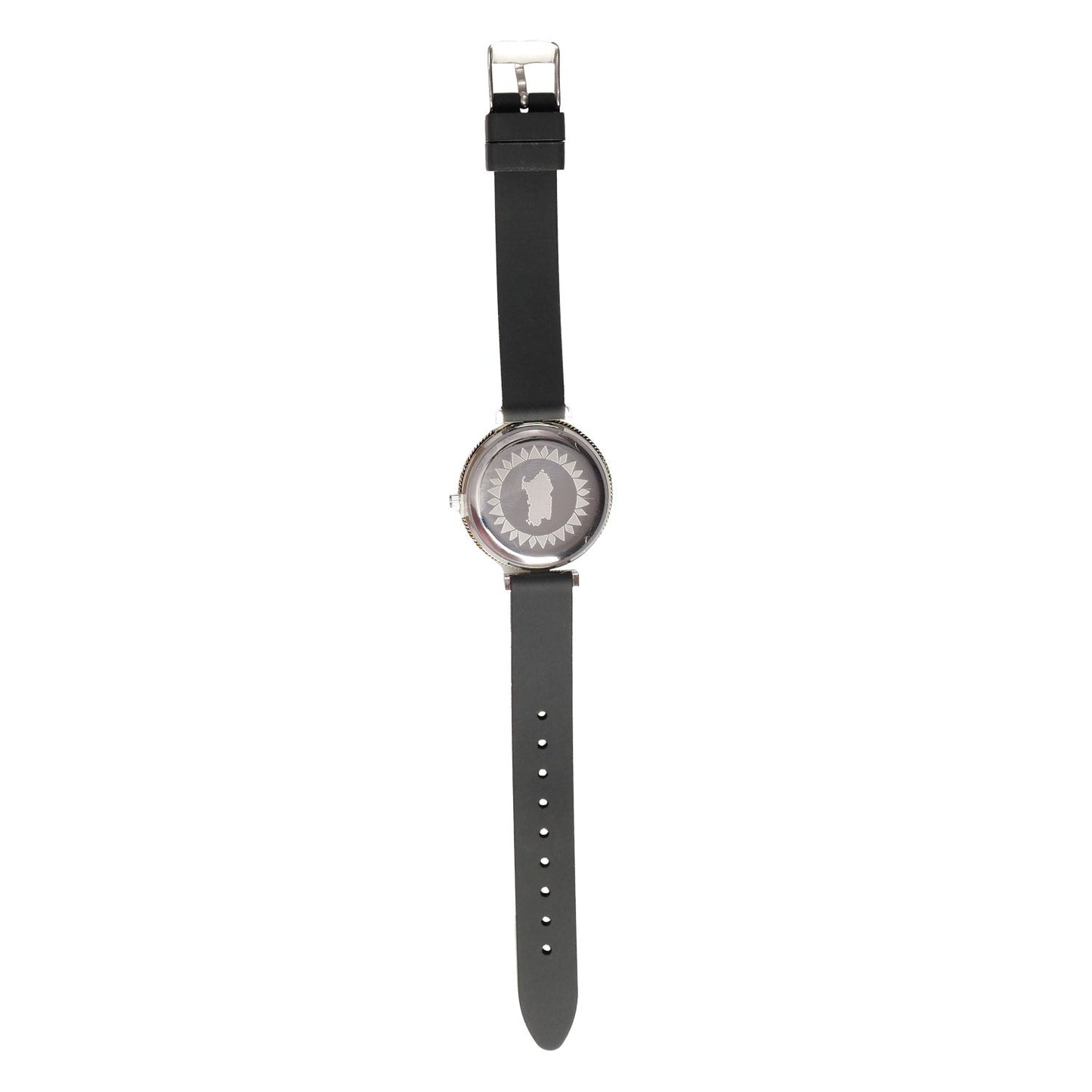 Orologio nero con Ghiera in Filigrana d’Argento + Cinturino in Sughero - Artigianato Pasella