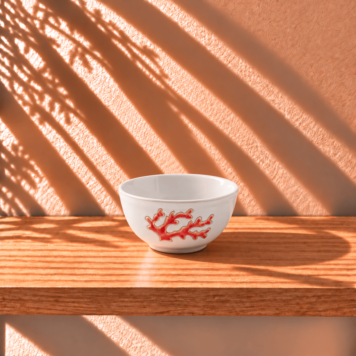 Bowl in Ceramica con Incisione Corallo Rosso - Artigianato Pasella