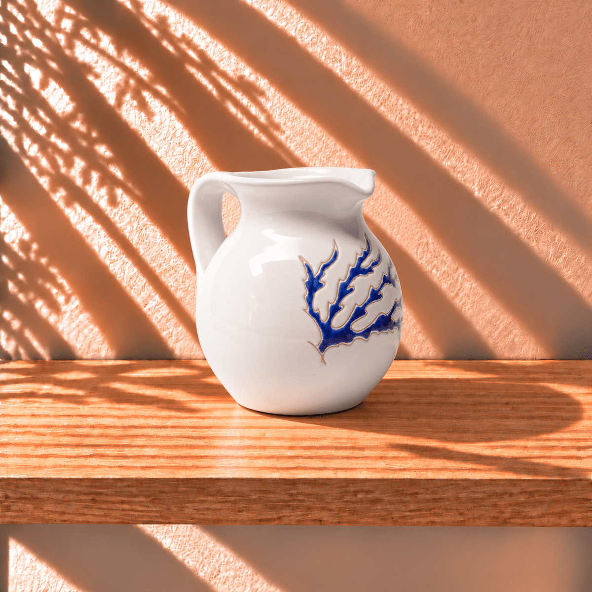 Brocca con motivo corallo blu, 1/4 litro - Artigianato Pasella