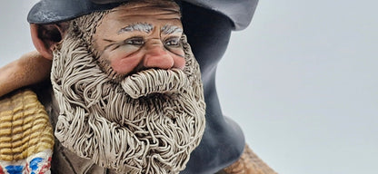 Busto uomo con bisaccia, 16 cm - Artigianato Pasella