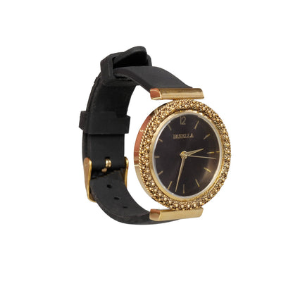 Orologio nero con Ghiera in Filigrana d’Argento + Cinturino in Sughero - Artigianato Pasella