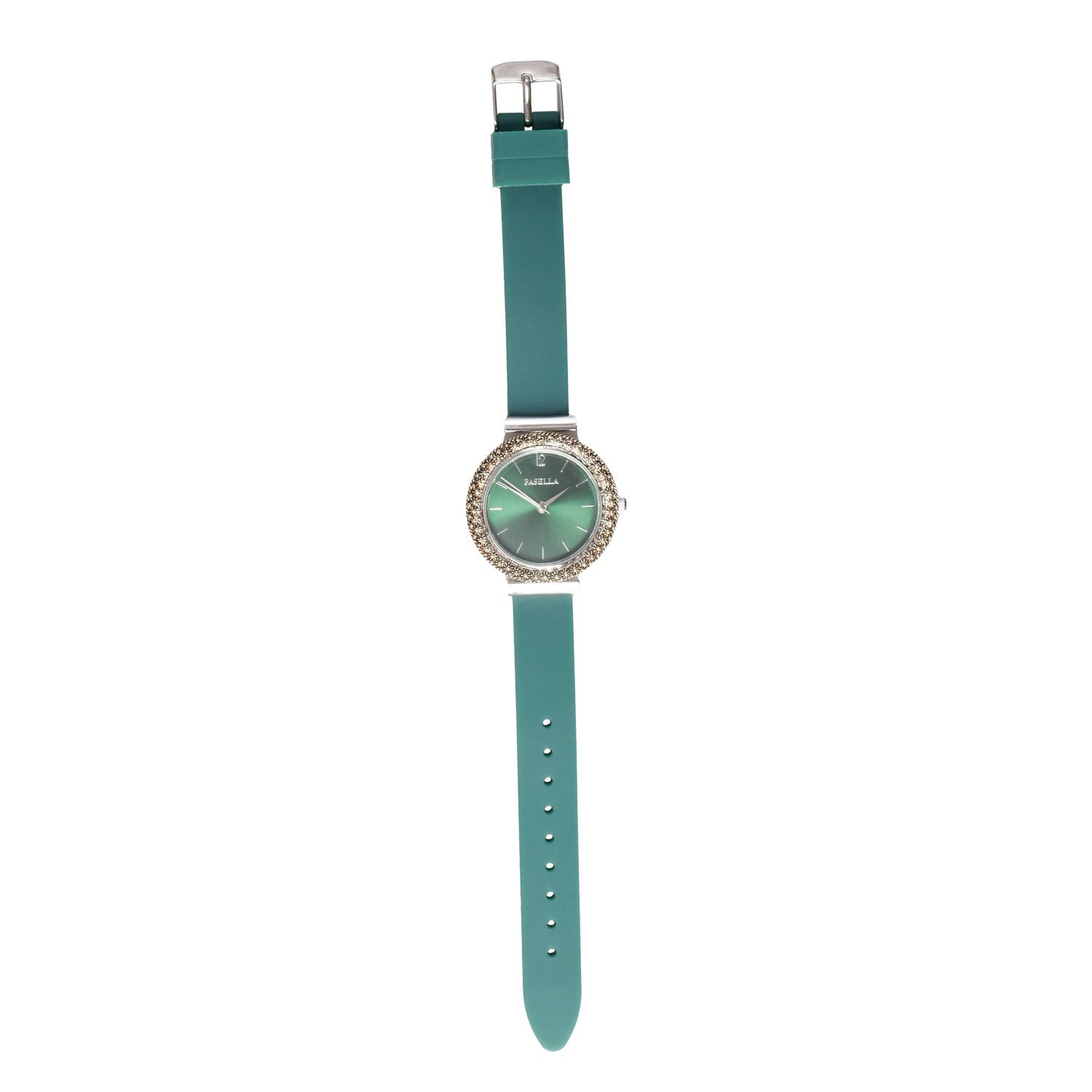 Orologio verde con Ghiera in Filigrana d’Argento + Cinturino in Sughero - Artigianato Pasella