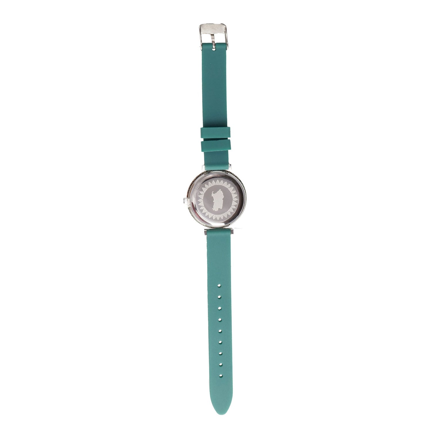 Orologio verde con Ghiera in Filigrana d’Argento + Cinturino in Sughero - Artigianato Pasella