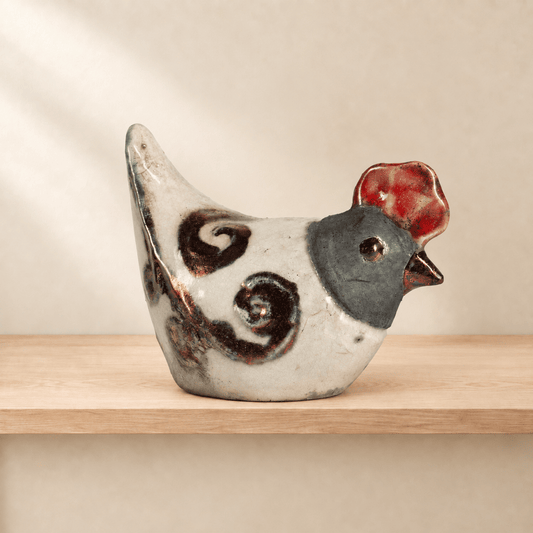 Pavoncella in Ceramica Raku - Artigianato Pasella