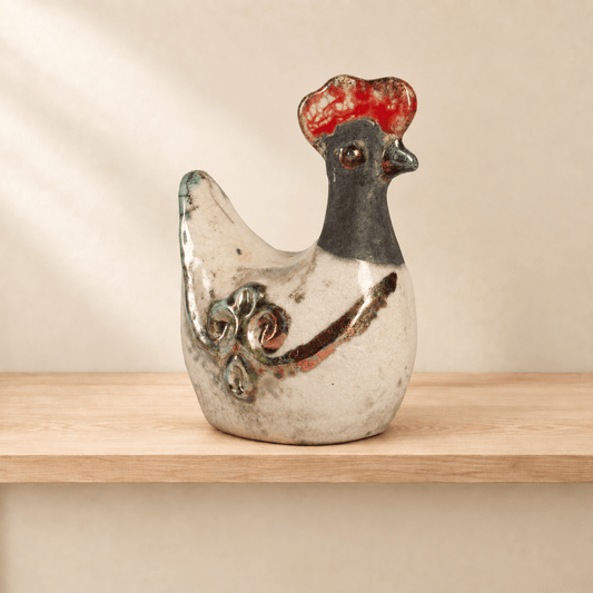 Pavoncella in Ceramica Raku - Artigianato Pasella