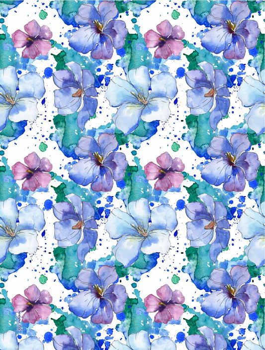 Tovaglia Fiori Bluette - Artigianato Pasella