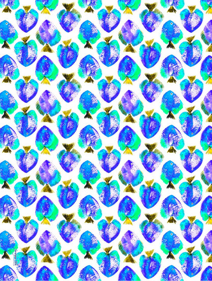 Tovaglia Pesci Blu - Artigianato Pasella