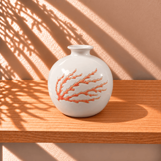 Vaso con motivo corallo rosso - Artigianato Pasella
