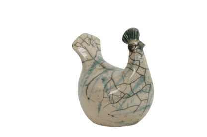 pavoncella raku bianca - Artigianato Pasella
