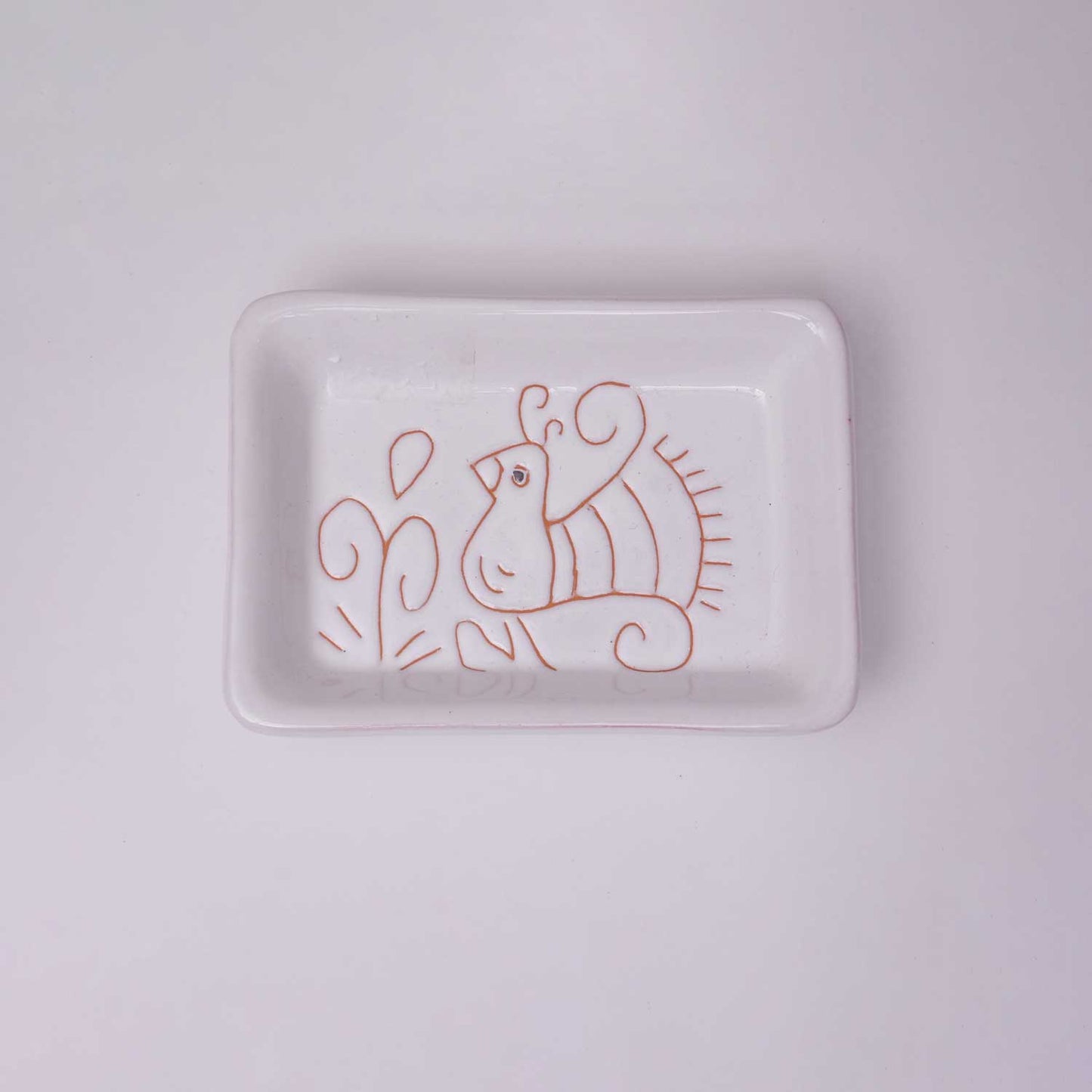 Set da bagno di 3 pezzi con motivo pavoncella bianca - Artigianato Pasella