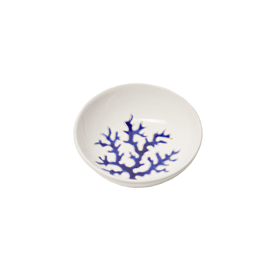 Set piatti con motivo corallo blu - Artigianato Pasella