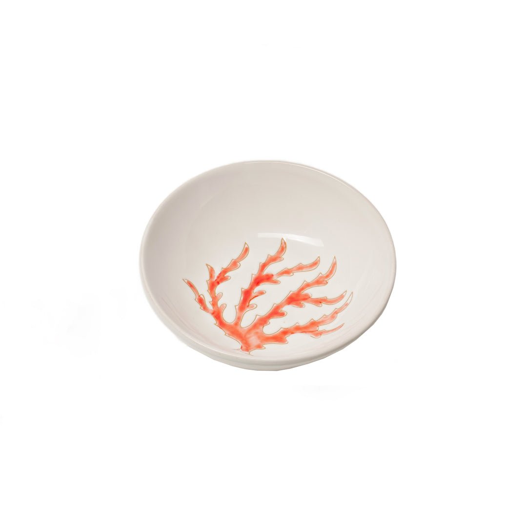 Set piatti con motivo corallo rosso - Artigianato Pasella