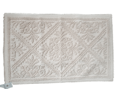 Tappeto sardo, lavorazione meccanica, ecrù, 50*80 cm - Artigianato Pasella