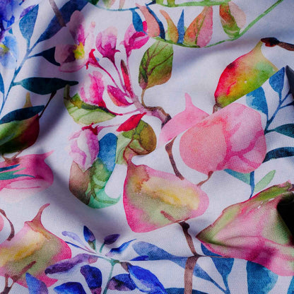 Tovaglia con decorazione fiori lilla - Artigianato Pasella